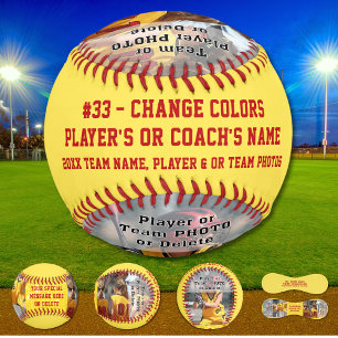 Balle De Softball 1 ou 2 PHOTOS, Softball Senior Night Gift Idees