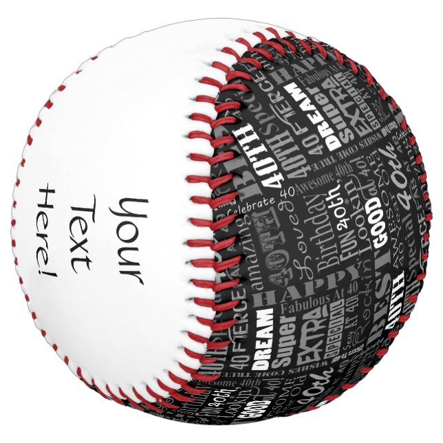 Balle De Softball 40e Birthday Party (Incliné)
