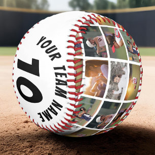 Balle De Softball 6 Photo Collecteur Numéro d'équipe Nom de l'équipe