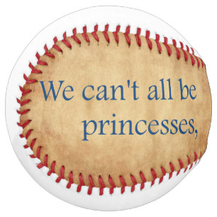 Balle De Softball Affiche rétro vintage des princesses de SlipperyJo