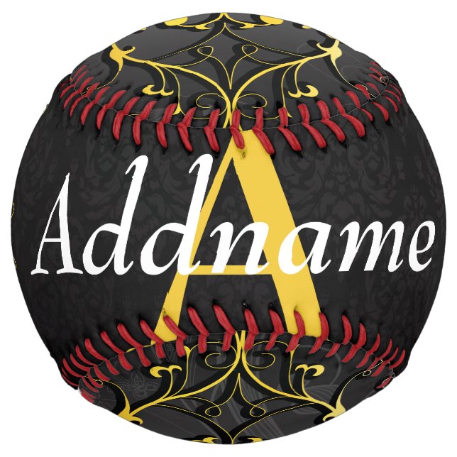 Balle De Softball Ajouter votre nom et votre initiale (Devant)