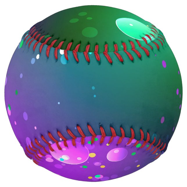 Balle De Softball Arrière - plan mardi Gras Festive violet (Devant)