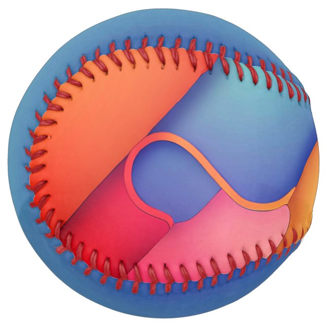 Balle De Softball Art moderne, Dplis de couleurs (Devant gauche)