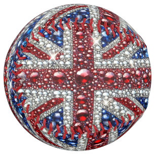 balle de softball avec British Colours Design