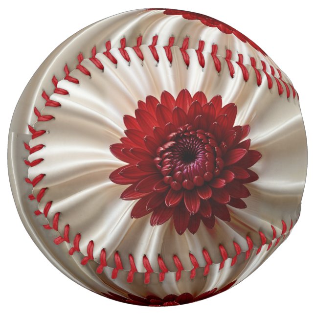 Balle de softball avec design de couleurs japanase (Devant gauche)