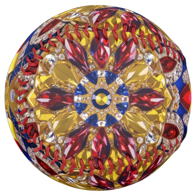 Balle De Softball Ball de softball avec design colombien (Devant gauche)