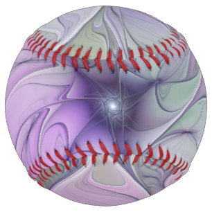 Balle De Softball Beauté étonnante Fleur d'art Abstrait fractal mode