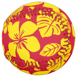 BALLE DE SOFTBALL BIKINI ROSE (ROUGE/OR)