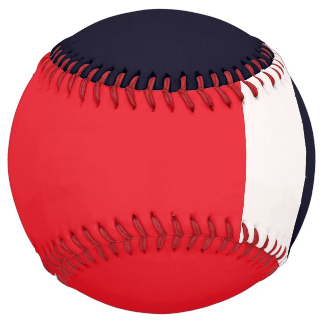 Balle De Softball Bleu Marine Avec Rouge (Devant)