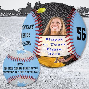 Balle De Softball Bleu Personnalisé, Boule De Bleu Softball, Changer