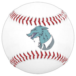 Balle De Softball Bleu Werewolf softball blanc
