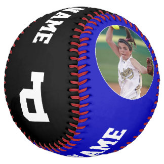 Balle De Softball Blue Custom Softball Player Numéro de photo