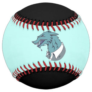 Balle De Softball Blue Werewolf bleu et noir softball
