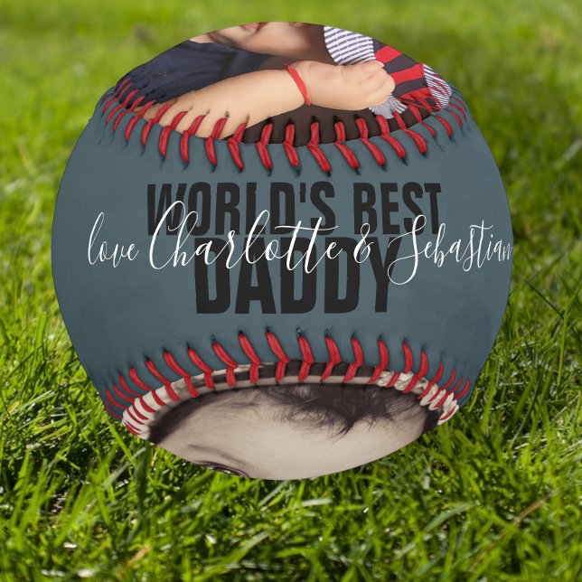 Balle De Softball Bonne Fête des pères Mondes Personnalisés Best Dad (Créateur téléchargé)