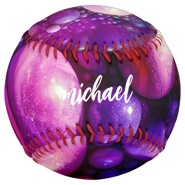 Balle De Softball boules de pierres mauve softball (Devant)
