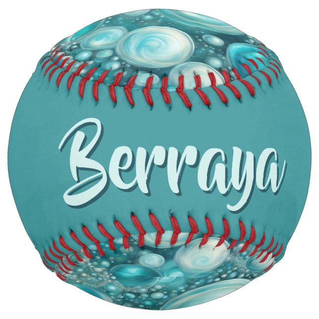 Balle De Softball Bulles de béluga (personnaliser) (Dos)