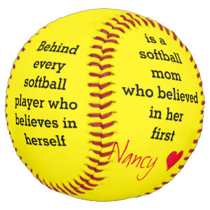 Balle De Softball Cadeau de softball de texte personnalisé