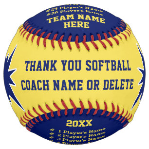Balle De Softball Cadeaux de softball personnalisés pour entraîneu