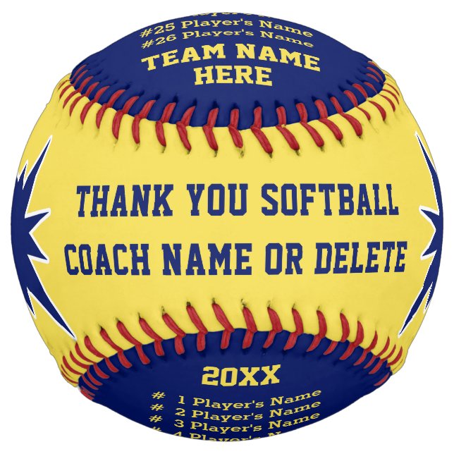 Balle De Softball Cadeaux de softball personnalisés pour entraîneurs (Devant)