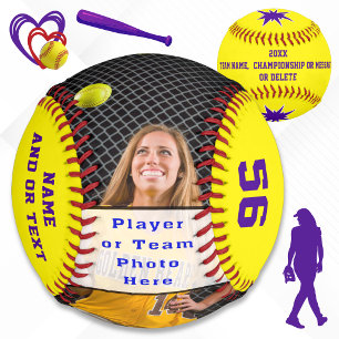 Balle De Softball Cadeaux Personnalisés pour Seniors Joueurs de Soft