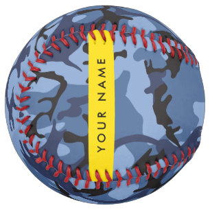 Balle De Softball Camouflage bleu marine Votre nom Personnalisez
