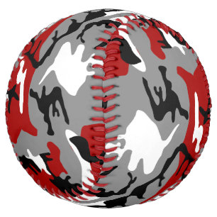 Balle De Softball Camouflage rouge et gris, Militaire, Armée
