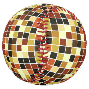 Balle De Softball Carreaux de Piscine, Carreaux de Mosaïque Marrons,