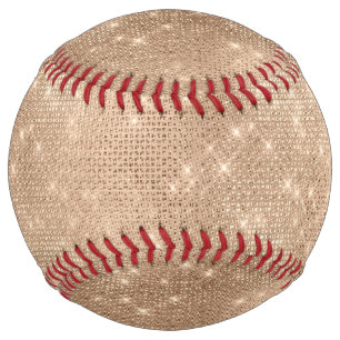 Balle De Softball Champagne Glitzy Glam Sparkle