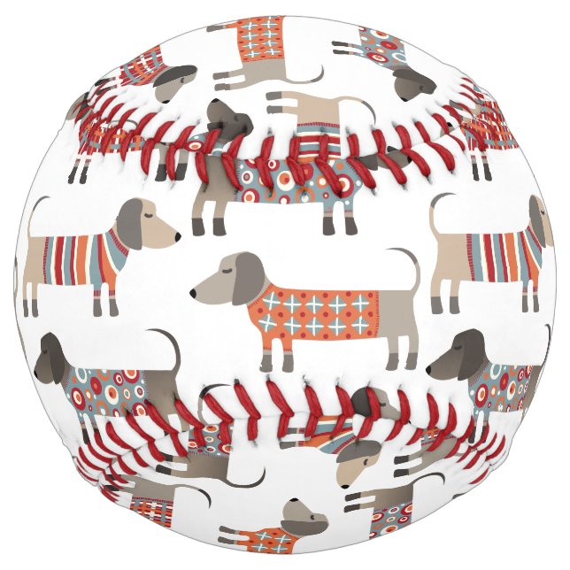 Balle De Softball Chien de saucisse Dachshund (Devant)