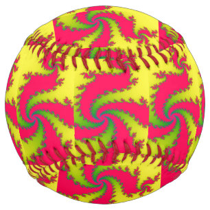 Balle De Softball Chinois Jour de l'An Dragon Fractal Softball
