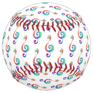 Balle De Softball Clé arc-en-ciel