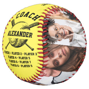 Balle De Softball Coach avec personnalisation 9 photos & Noms des jo