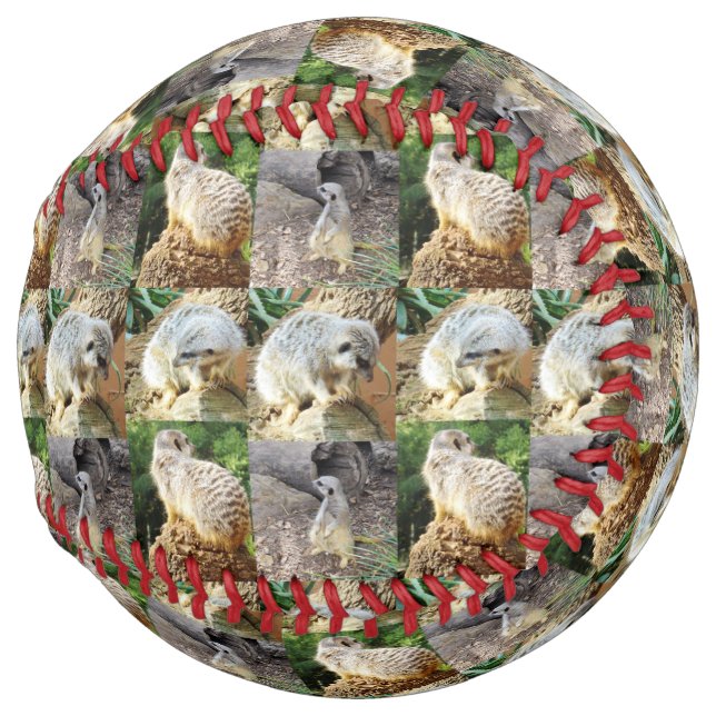 Balle De Softball Collage photo Sleepy Meerkat, softball (Dos gauche)