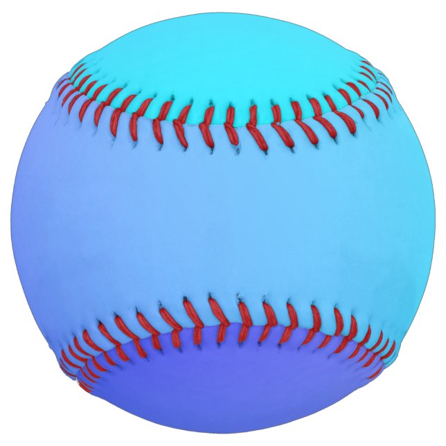 Balle De Softball Combinaison de couleurs bleu deux tons (Devant)