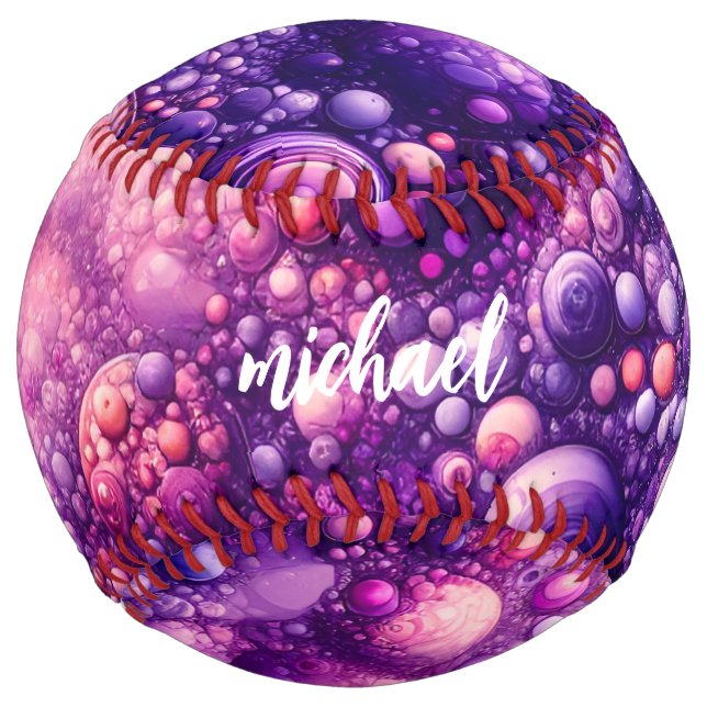 Balle De Softball cool imaginaire violet (Devant)