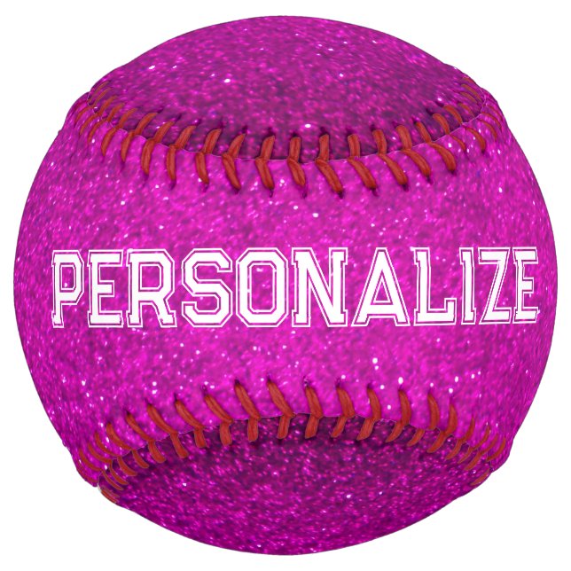 Balle De Softball Cool rose brillant parties scintillant softball ca (Dos)