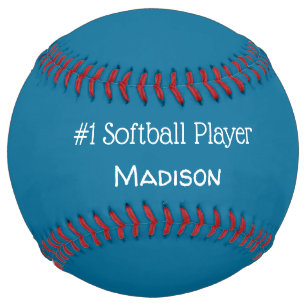 Balle De Softball Couleur Bleu de Mer