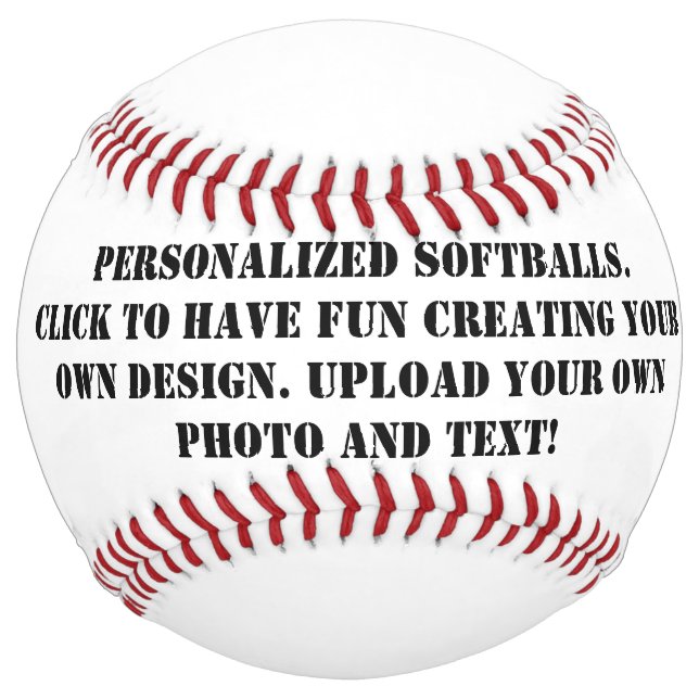 Balle De Softball Couleur personnalisée Créez votre propre (Devant)