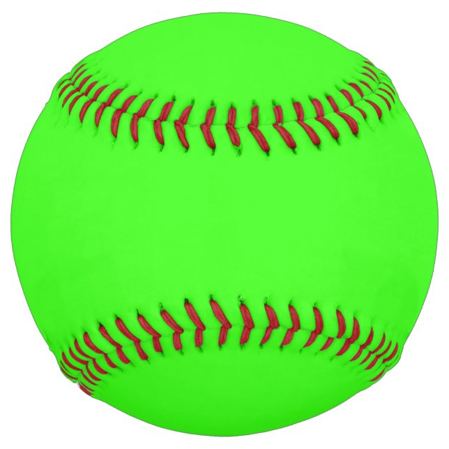Balle De Softball Couleur solide verte néon (Devant)