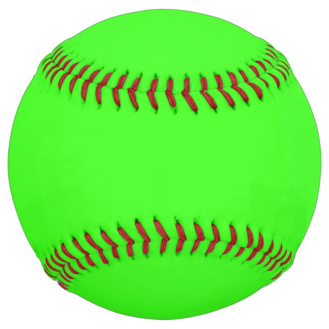 Balle De Softball Couleur solide verte néon (Devant)