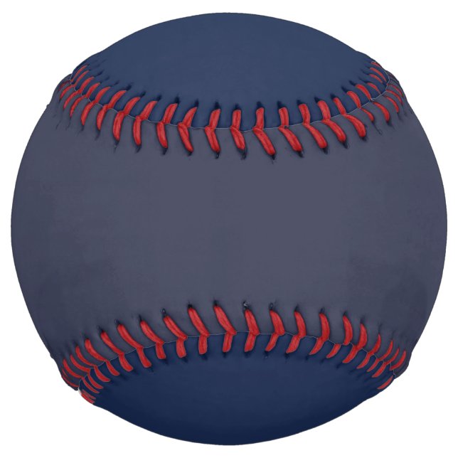 Balle De Softball Créez Votre Propre bleu gris foncé personnalisé (Devant)