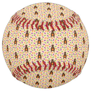 Balle De Softball Cute Halloween Rat et Citrouille
