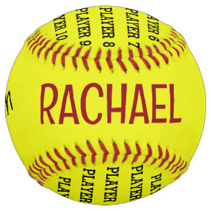 Balle de softball de joueur personnalisée