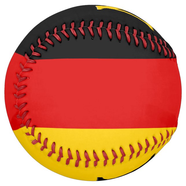 Balle De Softball Drapeau Allemand Fam Custom Monogramme (Devant gauche)