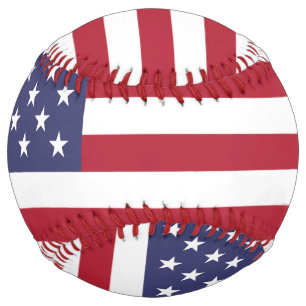 Balle De Softball Drapeau américain États-Unis USA