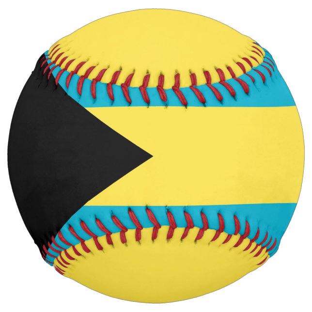 Balle De Softball Drapeau bahaméen (Dos)