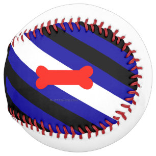 Balle De Softball Drapeau de fierté de jeu de chiots de SlipperyJoe