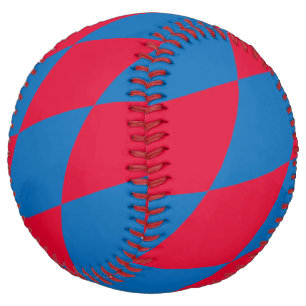 Balle De Softball Drapeau diamant Bavière bleu et rouge Motif