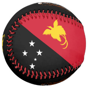 Balle De Softball Drapeau et blason de Papouasie-Nouvelle-Guinée Pat