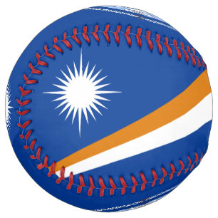 Balle De Softball Drapeau et blason des Îles Marshall Patriotique